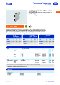 Thumbnail of document Data Sheet - 9182 Temperature Transmitter